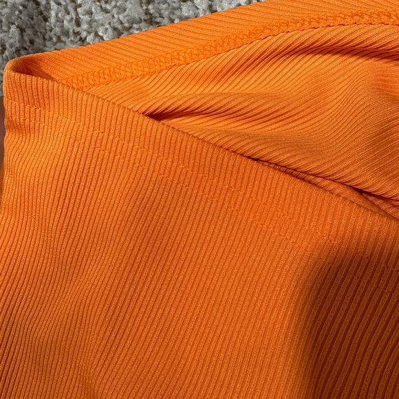 Orange Ruched Halter Top - Picture 3 of 3